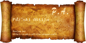 Püski Attila névjegykártya