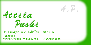 attila puski business card